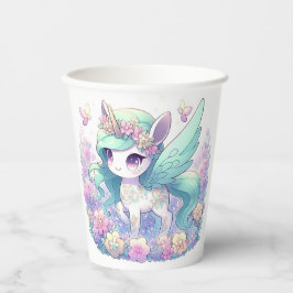 パステルガールユニコーンベビーシャワー 紙コップ