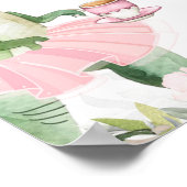 パステルガール恐竜ツチュティティー – レックスウェルカムサイン ポスター (角)