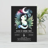 パステルキッズキャット誕生日 招待状 (スタンド正面)