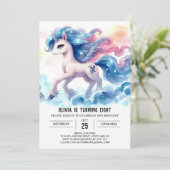 パステルキッズホース誕生日 招待状 (スタンド正面)