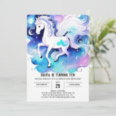 パステルキッズホース誕生日 招待状 (スタンド正面)