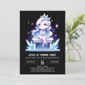 パステルキャッスルプリンセス誕生日 招待状 (スタンド正面)