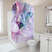 パステルキャットドリームスケープ シャワーカーテン (インサイチュ)