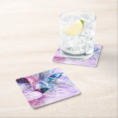 パステルキャットドリームスケープ スクエアペーパーコースター (インサイチュ)