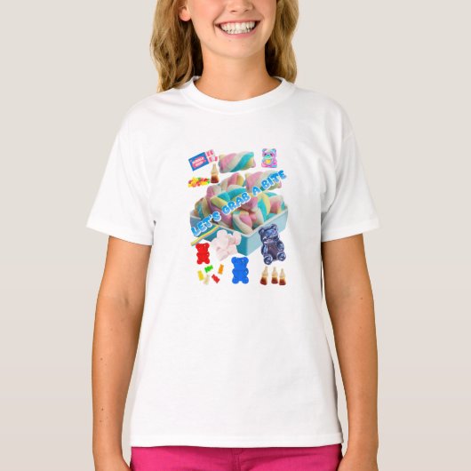 パステルキャンディコラージュTシャツ Tシャツ (正面)