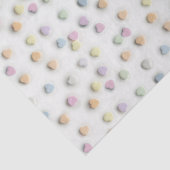 パステルキャンディハートオンホワイトパターン 薄葉紙 (詳細)