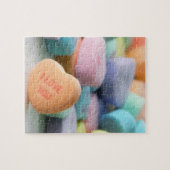 パステルキャンディハートバレンタインデーパズルギフト ジグソーパズル (横)