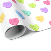 パステルキャンディハートバレンタインデー ラッピングペーパー (ロールコーナー)