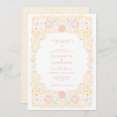 パステルキャンディフローラ結婚式招待状 招待状 (正面/裏面)