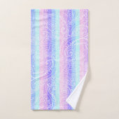 パステルキャンディースワーズ | ソフトストライプのファンタジーパターン バスタオルセット (ハンドタオル)