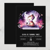 パステルキュートタイガー誕生日 招待状 (正面/裏面)