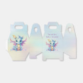 パステルキュートドラゴンガールベビーシャワー フェイバーボックス (折り畳みなし)