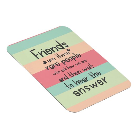 パステルキュートフレンズレアフレンドシップ引用文ストライプ マグネット (右側)