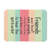 パステルキュートフレンズレアフレンドシップ引用文ストライプ マグネット (横)