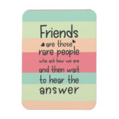 パステルキュートフレンズレアフレンドシップ引用文ストライプ マグネット (縦)