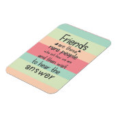 パステルキュートフレンズレアフレンドシップ引用文ストライプ マグネット (左側)