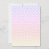 パステルキュートマーメイドウォーターはかりで測カラー誕生日 招待状 (裏面)