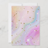 パステルキュートユニコーンガール11誕生日招待状 招待状 (裏面)