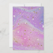 パステルキュートユニコーンガール12誕生日招待状 招待状 (裏面)