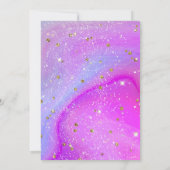 パステルキュートユニコーンガール6誕生日 招待状 (裏面)