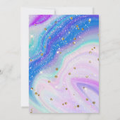 パステルキュートユニコーンガール8誕生日 招待状 (裏面)