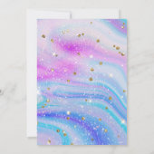 パステルキュートユニコーンガール9th誕生日招待状 招待状 (裏面)