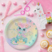 パステルキュートリトルドラゴン誕生日/ベビーシャワー ペーパープレート (パーティー)