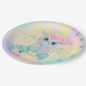 パステルキュートリトルドラゴン誕生日/ベビーシャワー ペーパープレート (アングル)