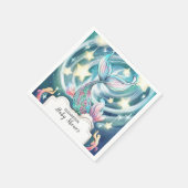 パステルキュート人魚ベビーシャワー スタンダードカクテルナプキン (角)