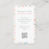 パステルキュート紙吹雪キッズパーティーとイベントプランナー 名刺 (裏面)