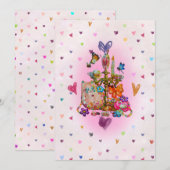 パステルキュート 招待状 (正面/裏面)