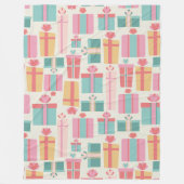 パステルギフトボックスパターン フリースブランケット (正面)