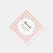 パステルギンガムナプキン ベビーシャワー スタンダードカクテルナプキン (角)