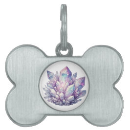 パステルクォーツクラスター ペットネームタグ