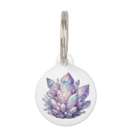 パステルクォーツクラスター ペット　ネームタグ