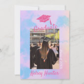 パステルクラウズグラウンディングエララバーピンクグリッター 案内状 (正面)