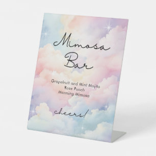 パステルクラウズスカイミモサバーブライダルシャワー 台座サイン