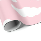 パステルクラウドアステティックホワイトとピンクアート ラッピングペーパー (ロールコーナー)