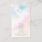 パステルクラウドウォーターカラーマーケティングプロモーション 名刺 (裏面)