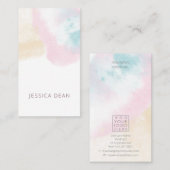 パステルクラウドウォーターカラーマーケティングプロモーション 名刺 (正面/裏面)