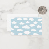 パステルクラウドエステティックベビーブルーとホワイト ノートカード (正面/裏面インサイチュ)