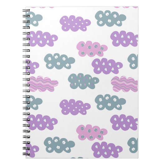 パステルクラウドパターン ノートブック (正面)