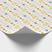 パステルクラシックズグレイの幾何学的パタ自然ーン ラッピングペーパー (角)