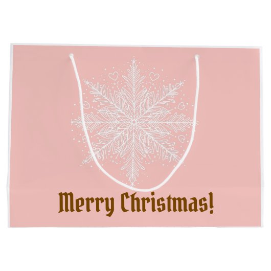 パステルクリスマスオーストラリアシェパードリース ラージペーパーバッグ (裏面)