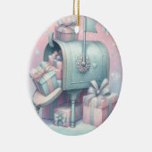 パステルクリスマスオーナメントメールボックスとギフト7 セラミックオーナメント (右)