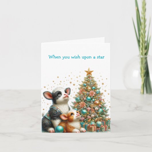 パステルクリスマスカウホリデーカード カード (正面)