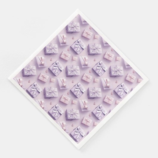 パステルクリスマスギフトエレガントパープルシームレス (コーナー)