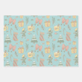 パステルクリスマスギフトラップ ラッピングペーパーシート (正面)