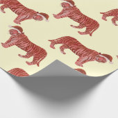 パステルクリスマスサファリアニマルズピンクトタイガー ラッピングペーパー (角)