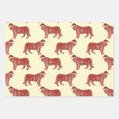 パステルクリスマスサファリアニマルズ | Lion Zebra Tiger ラッピングペーパーシート (正面3)